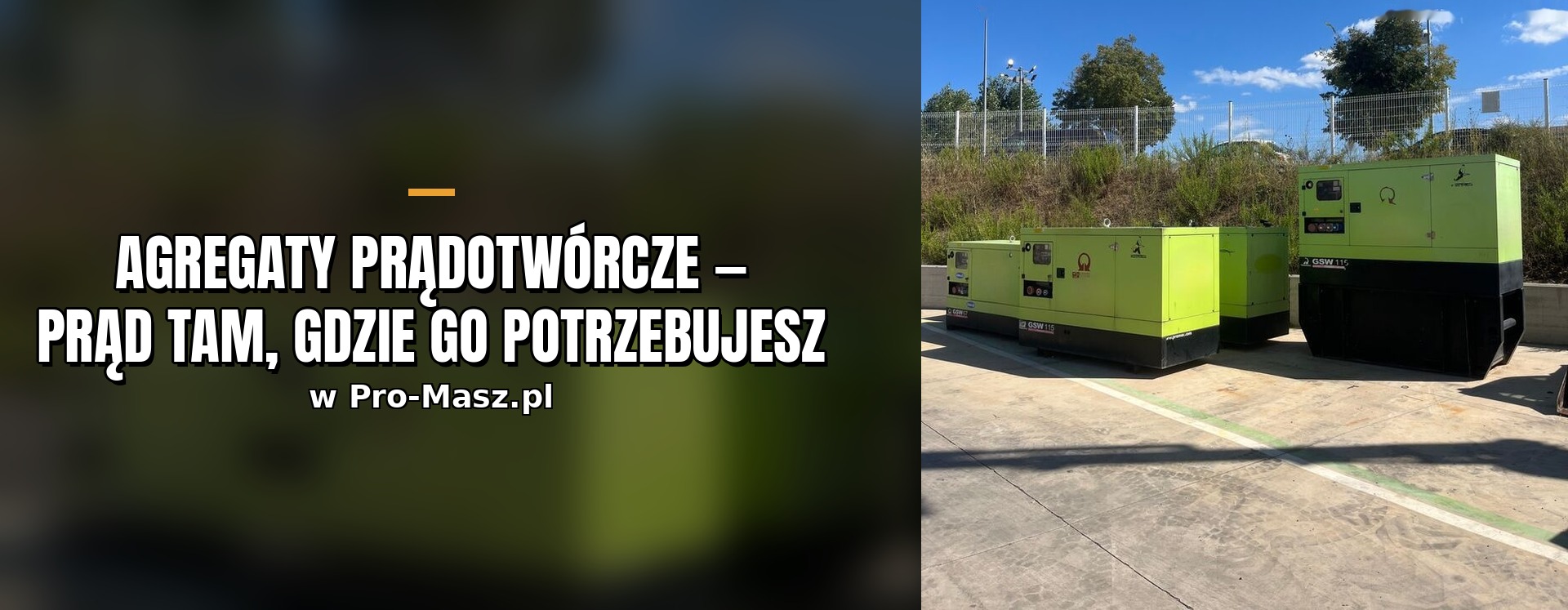 Agregaty prądotwórcze
